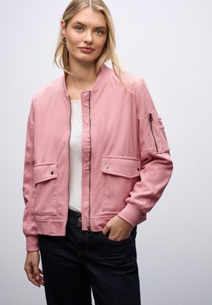 Street One Blouson STREET ONE, Damen, Gr. 36, powder pink, Web, Obermaterial: 100% Polyester. Futter: 100% Polyester, unifarben, normal h&uuml;ftbedeckend, Rundhals, 