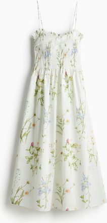 H&M Gesmoktes Kleid - White