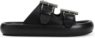 Alexander McQueen Metallic Enkellaarzen voor mannen - Heren - Sandalen - Zwart - 41 EU - Leer - Schoenen