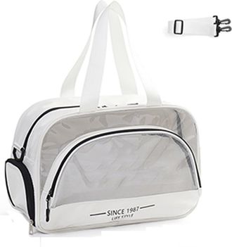 Generic Swim Bag Sports Beach Bag Fitness Sports Bag Travel Bag Fitness Bag Beach Bag Mens Shoulder Bags (White, One Size)