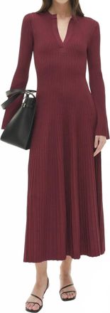 SIMKHAI Genna Knit Midi Dress In Cranberry