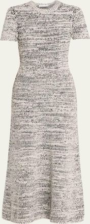 Proenza Schouler Mel Short-Sleeve Marled Cotton Dress