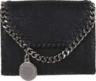 Stella McCartney Falabella Tri-Fold Portemonnee - Dames - Portefeuilles - Zwart - ONE Size - Polyester - Accessoires