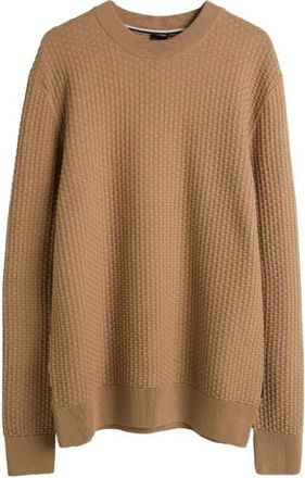 HUGO BOSS H-Imberto Knit - Heren - Ronde hals truien - Beige - XL - Katoen - Truien & Vesten
