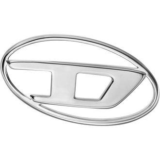 Diesel Oval D Stud Earring in Silver at Nordstrom