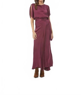 Young Fabulous & Broke Arla Maxi Wrap Skirt In Cherry Lacquer