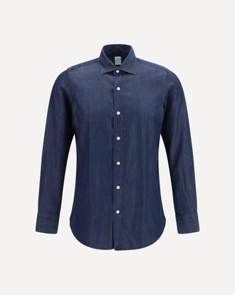 Finamore Camicia Giza 45 in denim Man 39