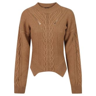 Dondup Jumpers - female - Dondup - Round-neck Knitwear - Brown - M - Knitwear