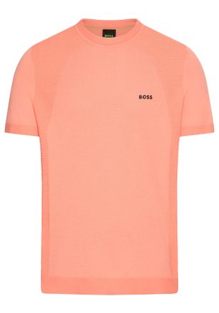 Boss Green by Hugo Boss Rundhalspullover BOSS GREEN Momentum Lite T24, Herren, Gr. XXL, rot (open rot649), Strick, Obermaterial: 60% Baumwolle, 40% Polyester, regular fit h&uuml;f