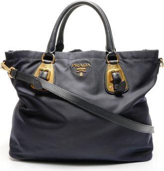 Prada Navy Nylon Tote Bag (Pre-Owned)