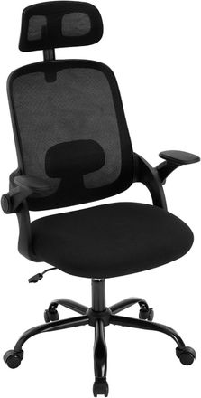 Woltu Silla De Oficina Con Apoyabrazos Y Cabecera Regulables, Sill&oacute;n Ergon&oacute;mico De Malla Transpirable Con Soporte Lumbar, Respaldo Reclinable Y Altura Regul