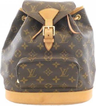 Louis Vuitton Brown Coated Canvas Backpack (Pre-Owned)