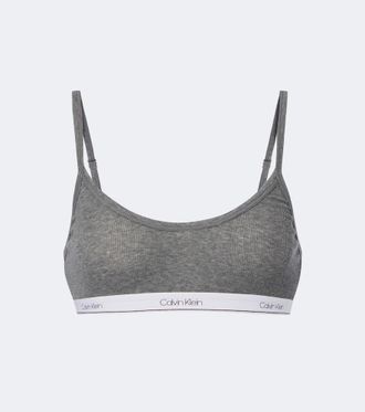 Calvin Klein Sienna ribbed-knit cotton-blend bralette
