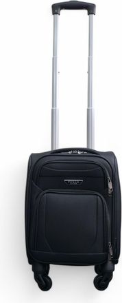 Infinity Leather Zachte, lichtgewicht nylon 4-wielige handbagagekoffer voor op reis