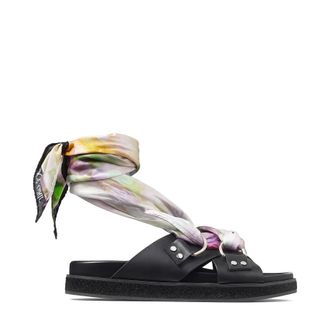 Jimmy Choo London Ruzah Black Vachetta Leather Slip-On Flats, Brand Size 39 ( US Size 9 )