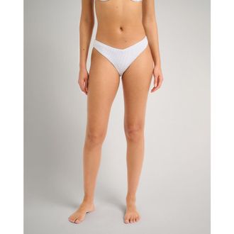 Onia Micro Polka Dot Chiara Bikini Bottom in White/black at Nordstrom, Size X-Large