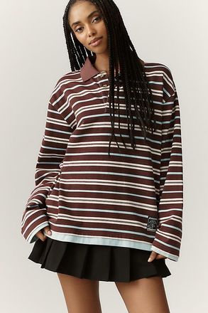 Damson Madder Noah Organic Cotton Rugby Shirt Top