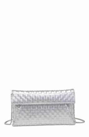 Moda Luxe Priscilla Clutch in Silver at Nordstrom