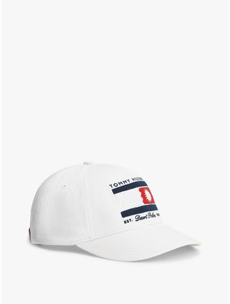 Tommy Hilfiger Mens Embroidered Summer Graphic Baseball Cap - White