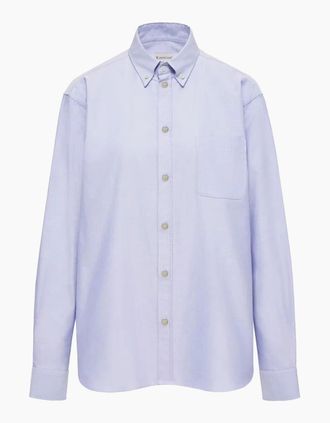 Moncler Mens Cotton Shirt Blue - Size: 40
