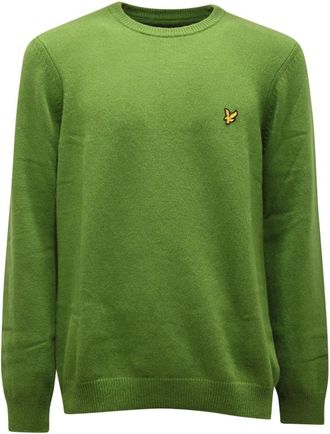 Lyle & Scott Round-neck Knitwear, male, Green, Size: L Kn921Vf Dolomite Sweater