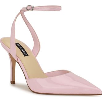 Nine West Grana Ankle Strap Pointed Toe Pump in Light Pink at Nordstrom, Size 7.5