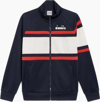 Diadora Mens Diadora 80s Blue Denim Track Jacket - Black - Size: 38/Regular