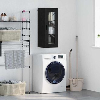 vidaXL vidaXL Pensile Rovere Nero 34,5 x 34 x 90 cm