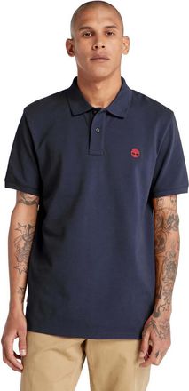 Timberland Mens Timberland Oyster River Logo Short Sleeve Polo Shirt in Navy