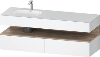 Duravit Qatego Lavabo Encastrado Con Base De Lavabo Consola, - Duravit