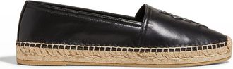 Saint Laurent YSL Leather Espadrille Flats