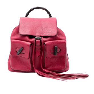 Gucci Pre-owned Backpacks, female, Pink, Size: ONE SIZE Pre-owned Bamboo Backpack