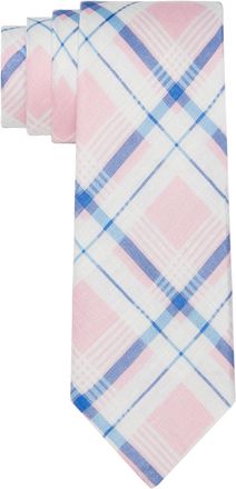 Tommy Hilfiger Robert Slim Pink Plaid Linen Tie