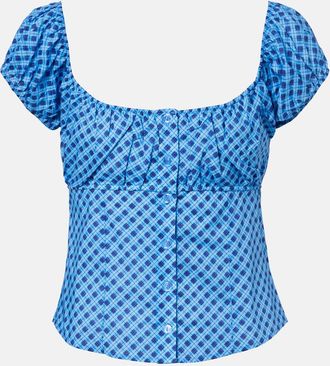 Montce Swim Millie plaid cotton top