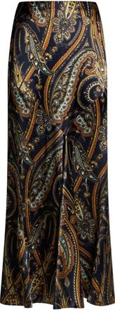 Etro Silk-blend Satin Maxi Skirt With Paisley Print