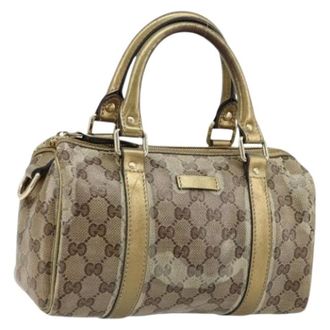 Gucci Pre-owned Handbags, female, Beige, Size: ONE SIZE Pre-owned Boston Bag