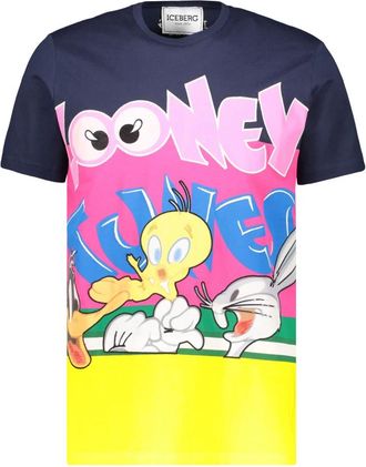 Iceberg Geborduurde katoenen T-shirt - Heren - T-shirts - Veelkleurig - XL - Katoen - Tops