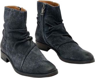 John Varvatos Morrison Sharpei Boot in Oiled Blue at Nordstrom, Size 11