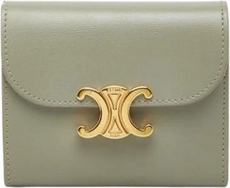 Celine Pre-owned Vintage Portemonnee - Dames - Vintage Accessoires - Groen - ONE Size - Leer - Vintage