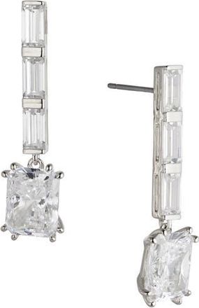 Nadri Chateau Crystal Linear Drop Earrings in Rhodium at Nordstrom Rack