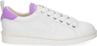 Panchic Witte Sneakers met Veters - Dames - Sneakers - Wit - 36 EU - Leer - Schoenen