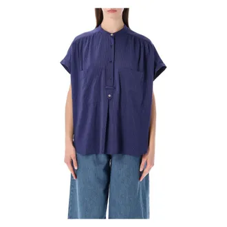 Sessun Blouses, female, Blue, Size: S Camille Shirt