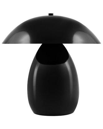 Beliani L&aacute;mpara de mesa metal negro