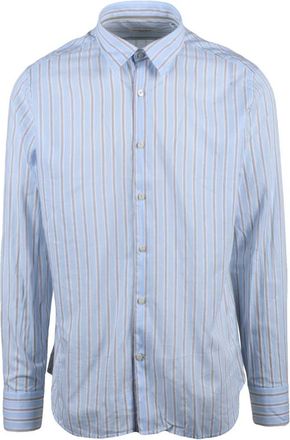 Tintoria Mattei 954 Shirt - Heren - Casual Overhemden - Blauw - 3XL - Katoen - Overhemden