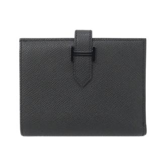 Herm&egrave;s Black Epsom Leather Wallet (Bi-Fold) (Pre-Owned)