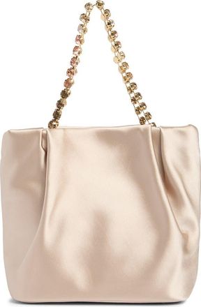 Dolce Vita Karol Rhinestone Strap Satin Handbag in Champagne at Nordstrom Rack
