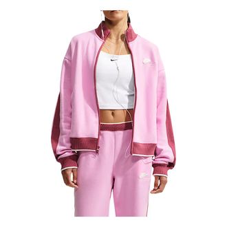 Nike (WMNS) Nike Studio Fleece Medium Weight Nike Run Club Track Jacket Pink Rise Pink Smoke Sail IO2300-621