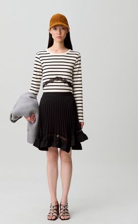 Claudie Pierlot Asymmetric lace skirt