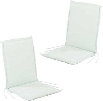 EDÈN JARDÍ Pack 2 cojines para silla jardín repelente al agua verde claro