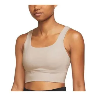 Nike (WMNS) Nike Zenvy Longline Medium Support Padded Sports Bra Beige DO6620-104